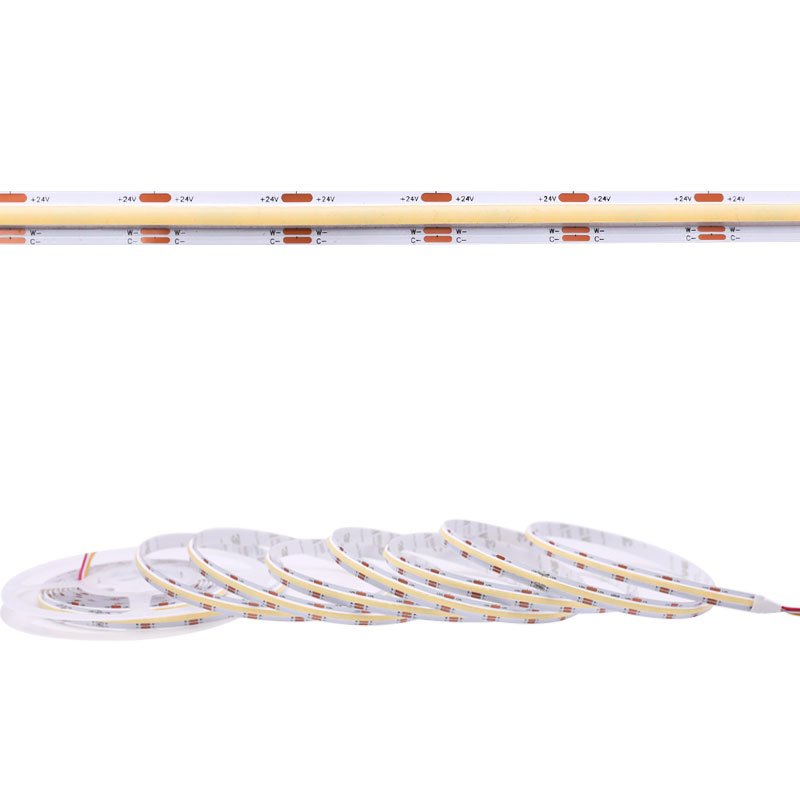 DC24V 8/10mm 576Chips/m Color Temperature Adjustable COB LED Light Strip, Narrower Beam Angle DC24V 8/10mm 576Chips/m Color Temperature Adjustable COB LED Light Strip, Narrower Beam Angle